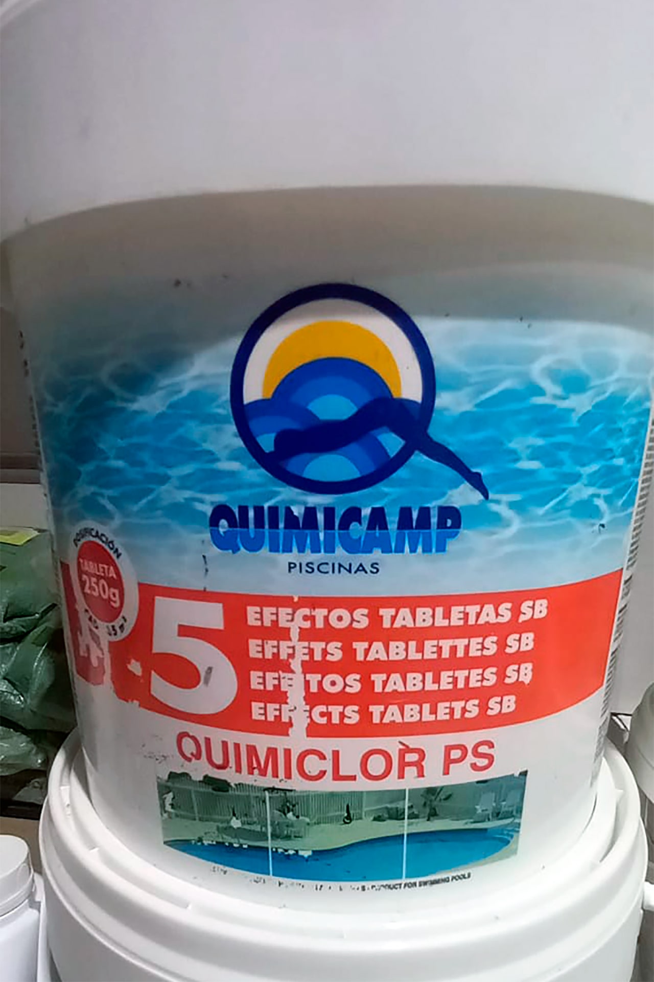 QuimiCamp piscinas Cloro Qumiclor PS tabletas 250g Semillería Echaguy Dos Hermanas